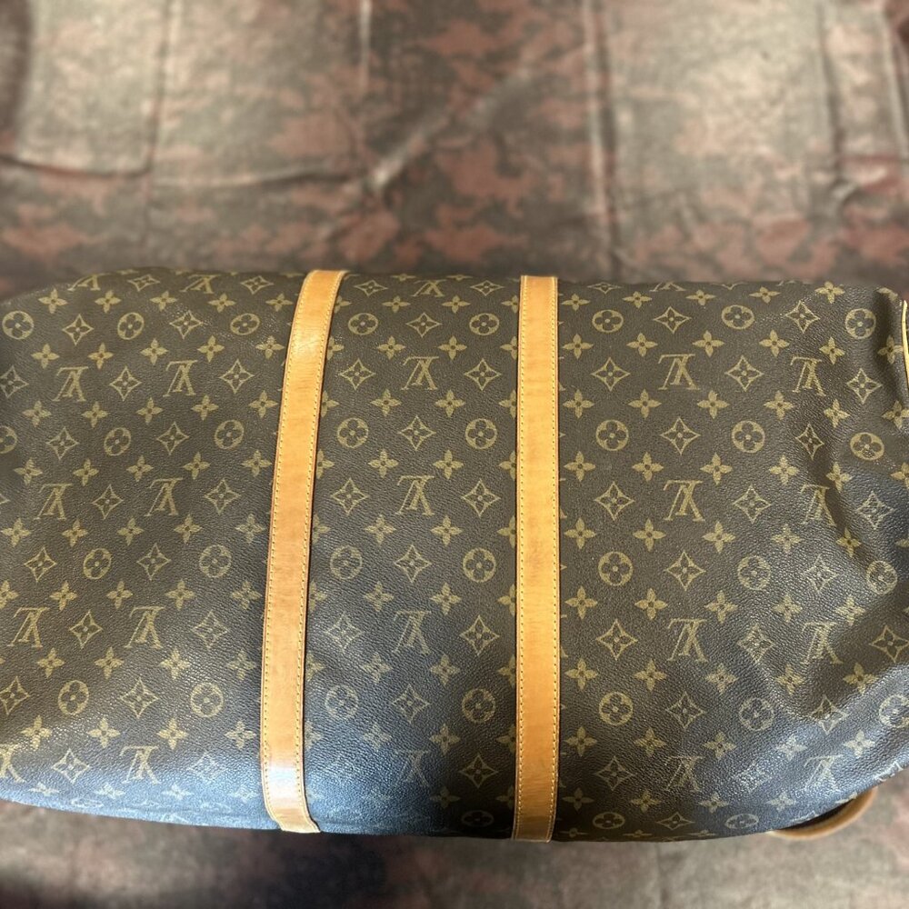 Louis Vuitton Keepal 60 Monogram Leather Duffle Bag Authentic - Picture 3 of 7